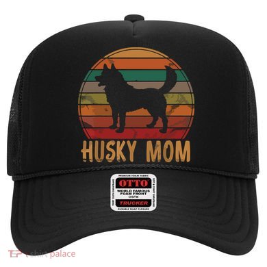 Retro Husky Mom Gift Dog Mother Pet Siberian Huskies Mama Hat