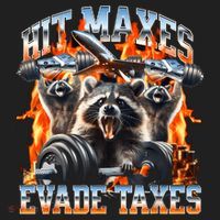 Raccoon Hit Maxes Evade Taxes Beanie thumb 2