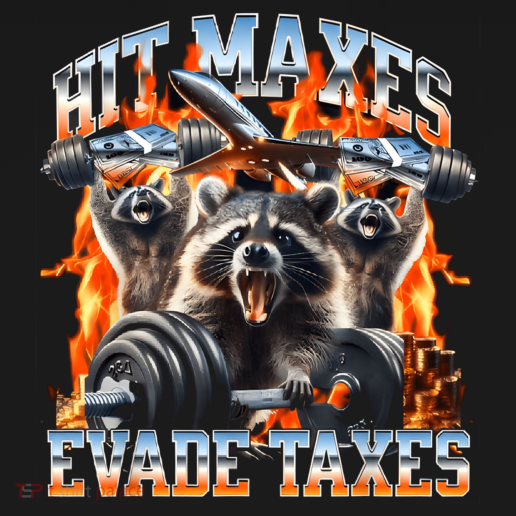 Raccoon Hit Maxes Evade Taxes Mousepad