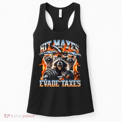 Raccoon Hit Maxes Evade Taxes Women's Tank Top