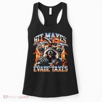 Raccoon Hit Maxes Evade Taxes Women's Tank Top thumb 0