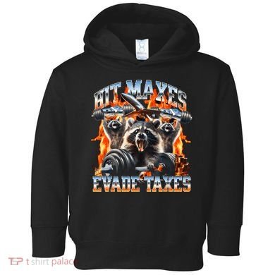 Raccoon Hit Maxes Evade Taxes Toddler Hoodie
