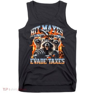 Raccoon Hit Maxes Evade Taxes Tank Top