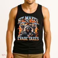 Raccoon Hit Maxes Evade Taxes Tank Top thumb 3
