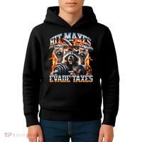 Raccoon Hit Maxes Evade Taxes Kids Hoodie thumb 4