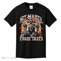 Raccoon Hit Maxes Evade Taxes Kids T-Shirt thumb 0