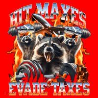 Raccoon Hit Maxes Evade Taxes Santa Hat thumb 1