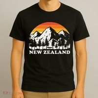 Retro Hiking Mountains New Zealand T-Shirt thumb 3