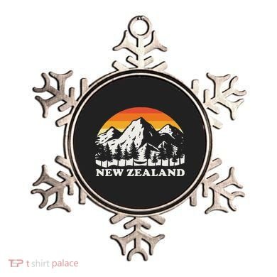 Retro Hiking Mountains New Zealand Ornament