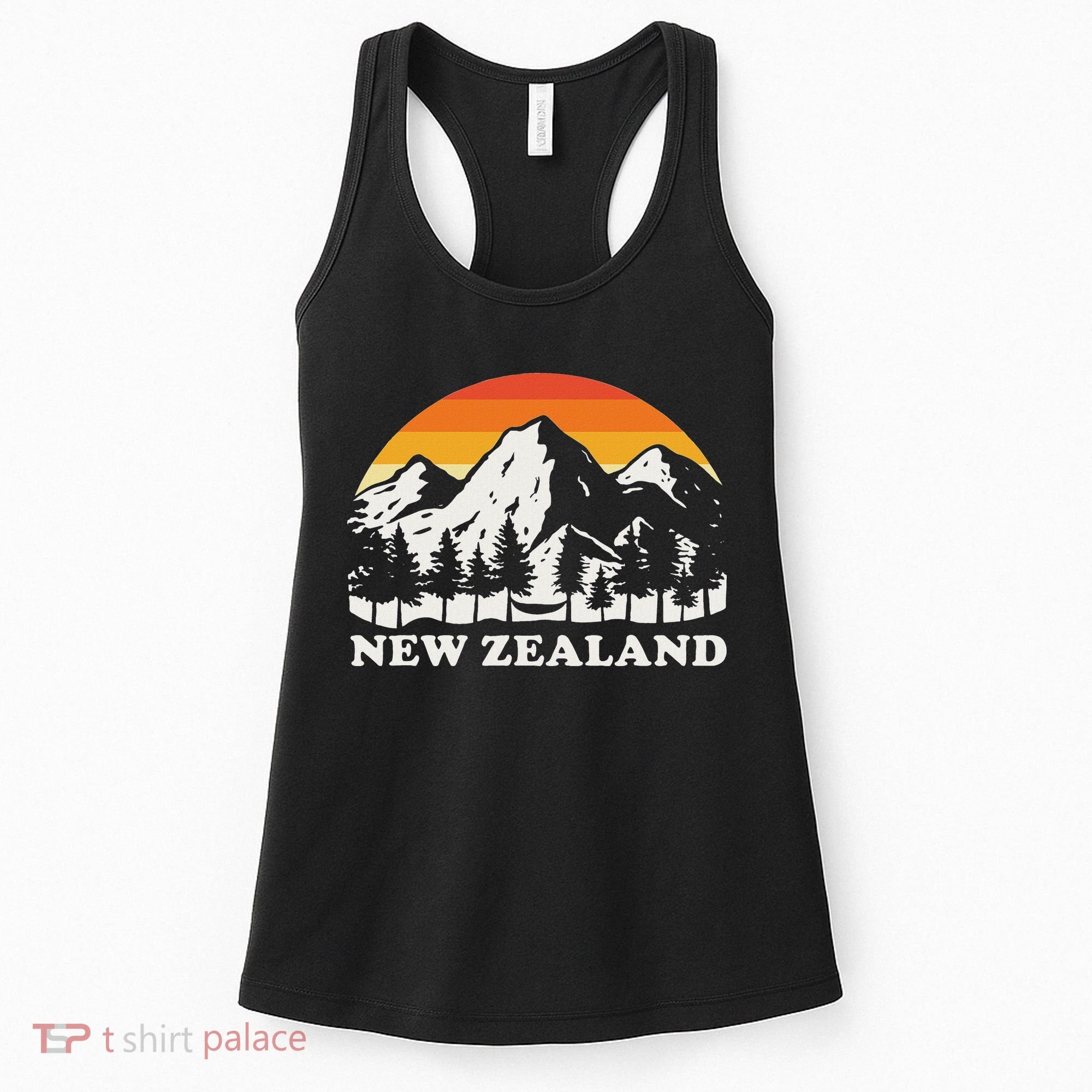 Retro Hiking Mountains New Zealand Women's Tank Top