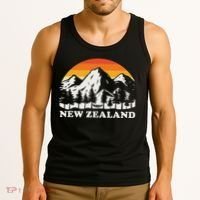 Retro Hiking Mountains New Zealand Tank Top thumb 3