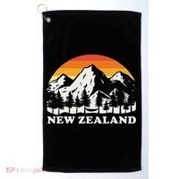 Retro Hiking Mountains New Zealand Golf Towel thumb 0