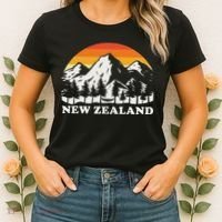 Retro Hiking Mountains New Zealand Women's T-Shirt thumb 2