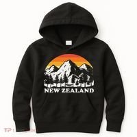 Retro Hiking Mountains New Zealand Kids Hoodie thumb 0