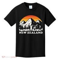 Retro Hiking Mountains New Zealand Kids T-Shirt thumb 0