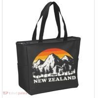Retro Hiking Mountains New Zealand Tote Bag thumb 2