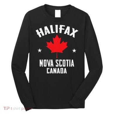retro Halifax nova scotia canada flag Long Sleeve Shirt
