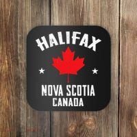 retro Halifax nova scotia canada flag Coaster thumb 0
