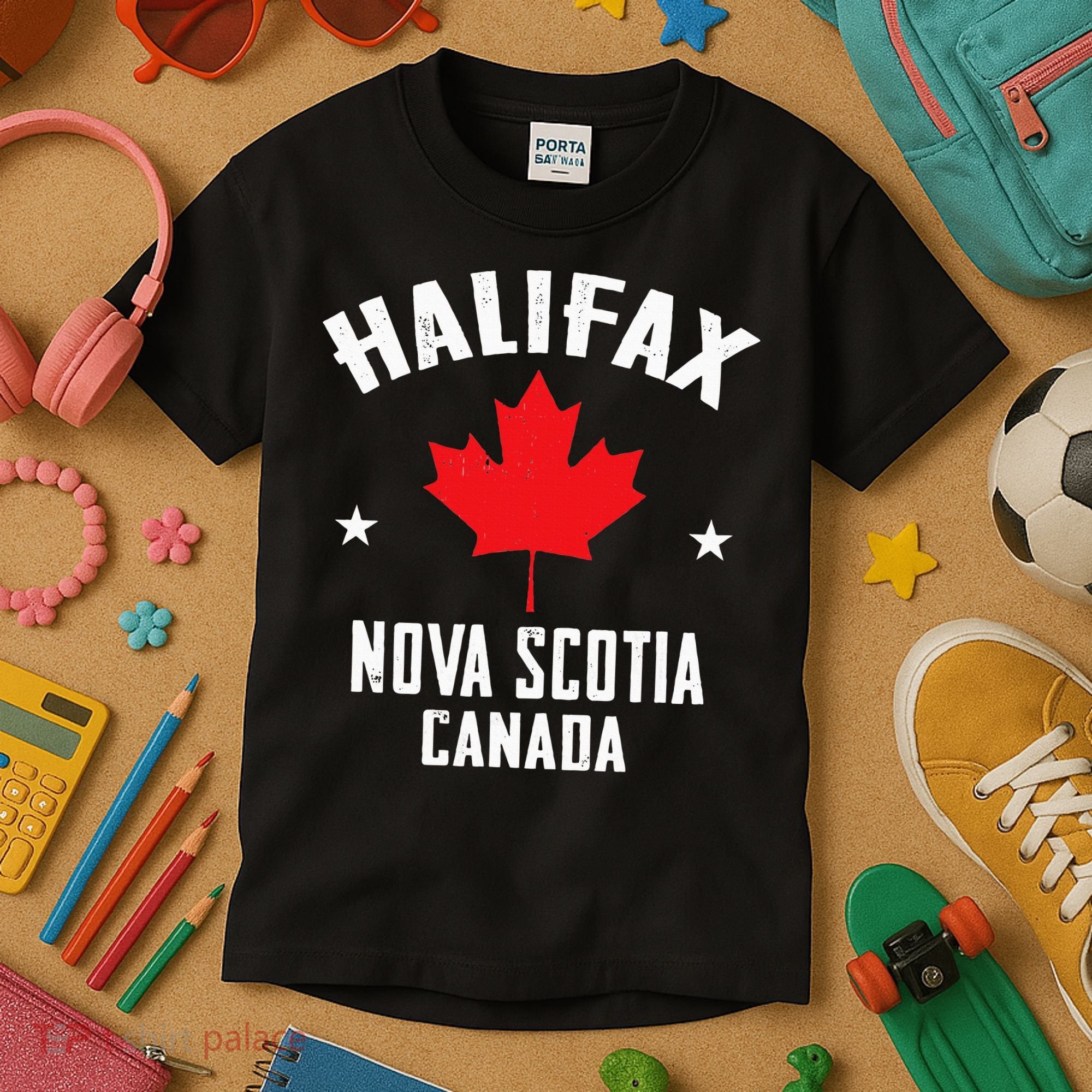 retro Halifax nova scotia canada flag Kids T-Shirt