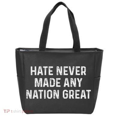 Retro Hate Never Made Any Nation Great Racial Equality Tote Bag