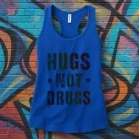 Rockin Hugs Not Drugs Clean Fun Na Family Vibes Funny Gift Women's Tank Top thumb 3