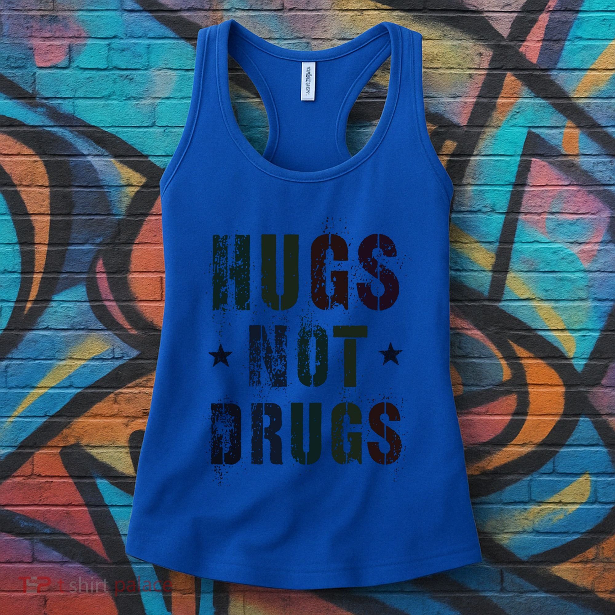 Rockin Hugs Not Drugs Clean Fun Na Family Vibes Funny Gift Women's Tank Top