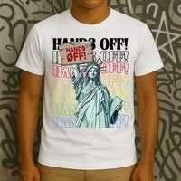 Resist Hands Off Vintage We The People American Flag Protest  T-Shirt thumb 3