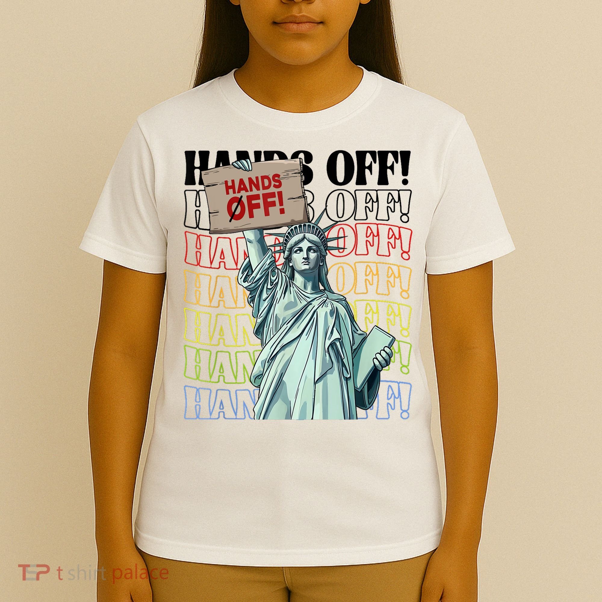 Resist Hands Off Vintage We The People American Flag Protest  T-Shirt