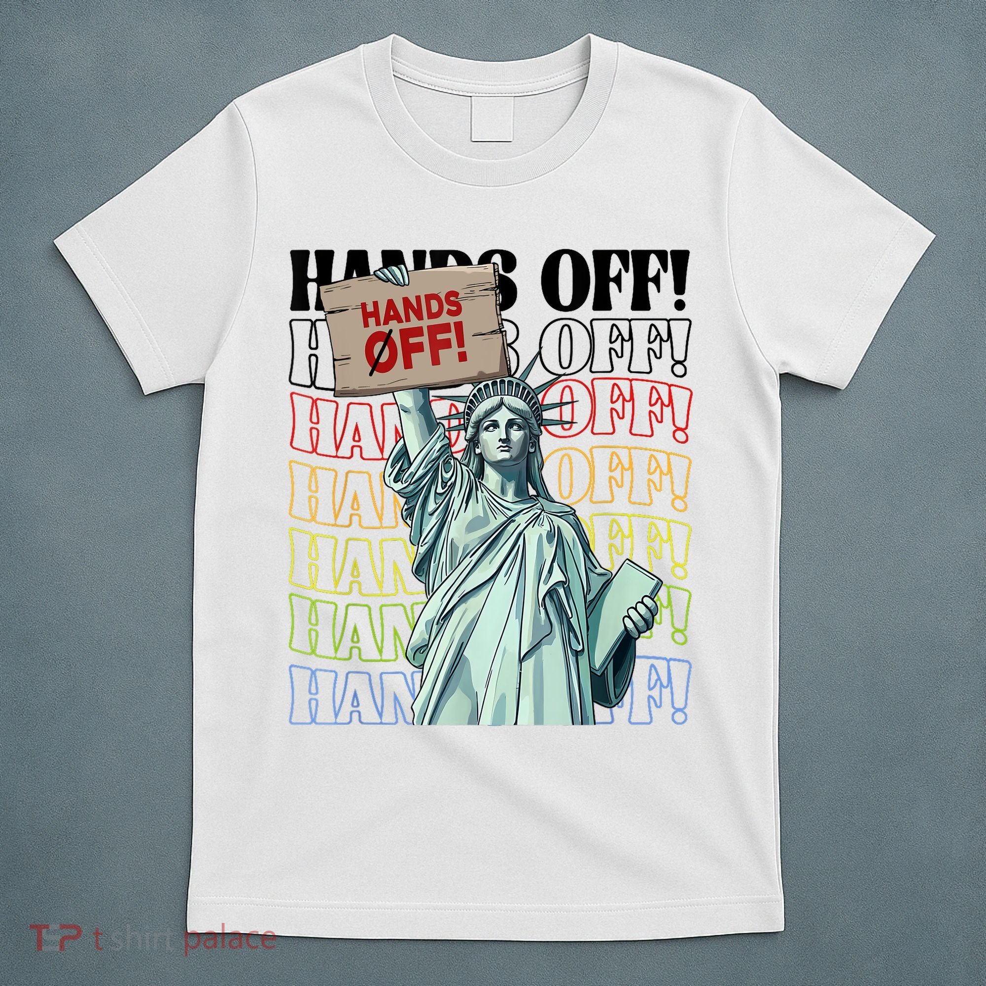 Resist Hands Off Vintage We The People American Flag Protest  T-Shirt