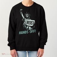 Resist Hands Off Statue Liberty Civil Rights Women Women's Sweatshirt thumb 0