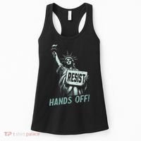 Resist Hands Off Statue Liberty Civil Rights Women Women's Tank Top thumb 0
