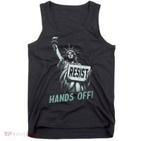 Resist Hands Off Statue Liberty Civil Rights Women Tank Top thumb 0