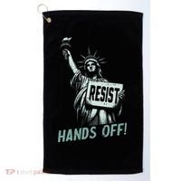 Resist Hands Off Statue Liberty Civil Rights Women Golf Towel thumb 0