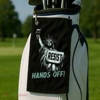 Resist Hands Off Statue Liberty Civil Rights Women Golf Towel thumb 2