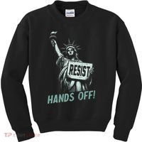 Resist Hands Off Statue Liberty Civil Rights Women Kids Sweatshirt thumb 0