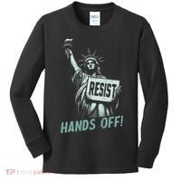 Resist Hands Off Statue Liberty Civil Rights Women Kids Long Sleeve Shirt thumb 0