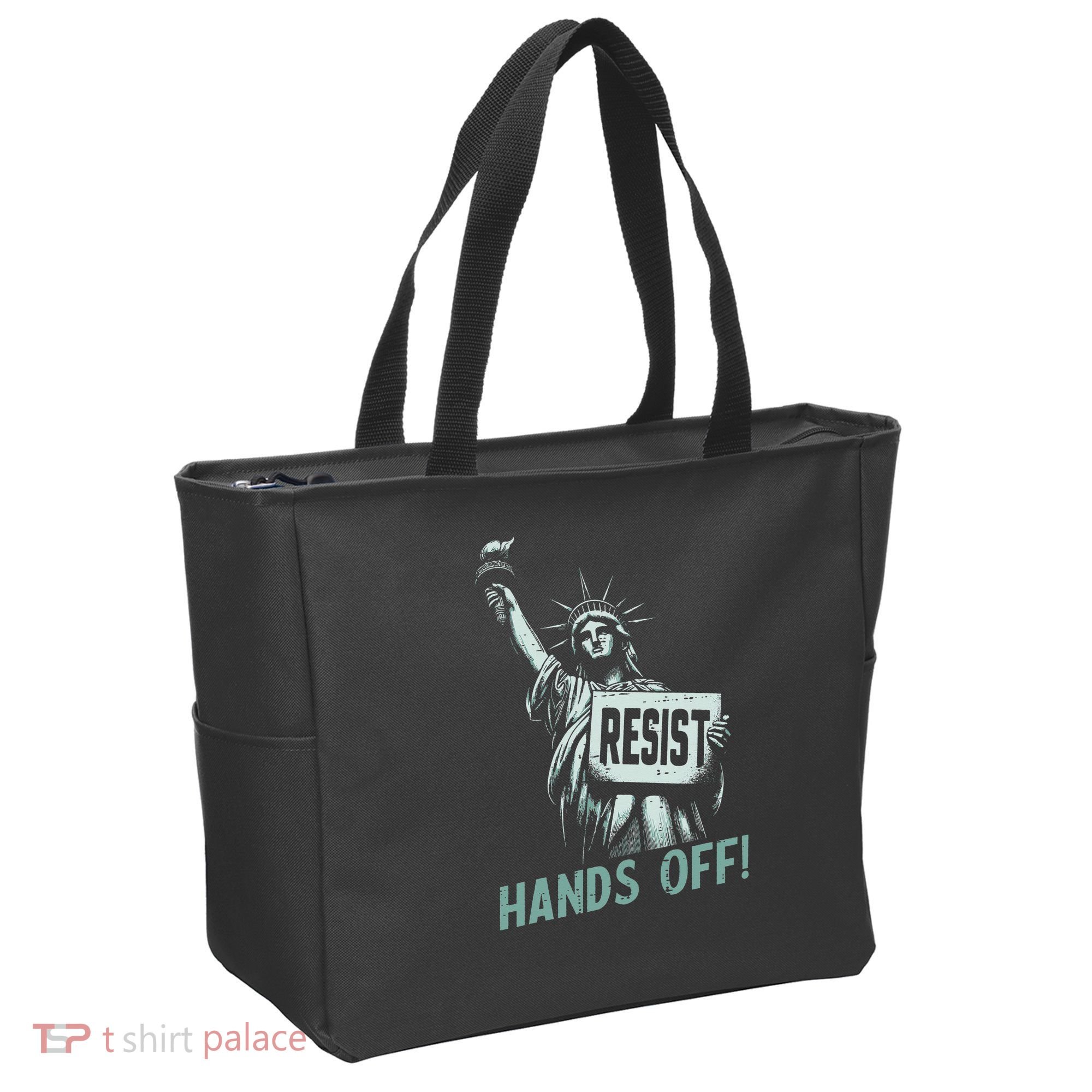 Resist Hands Off Statue Liberty Civil Rights Women Tote Bag