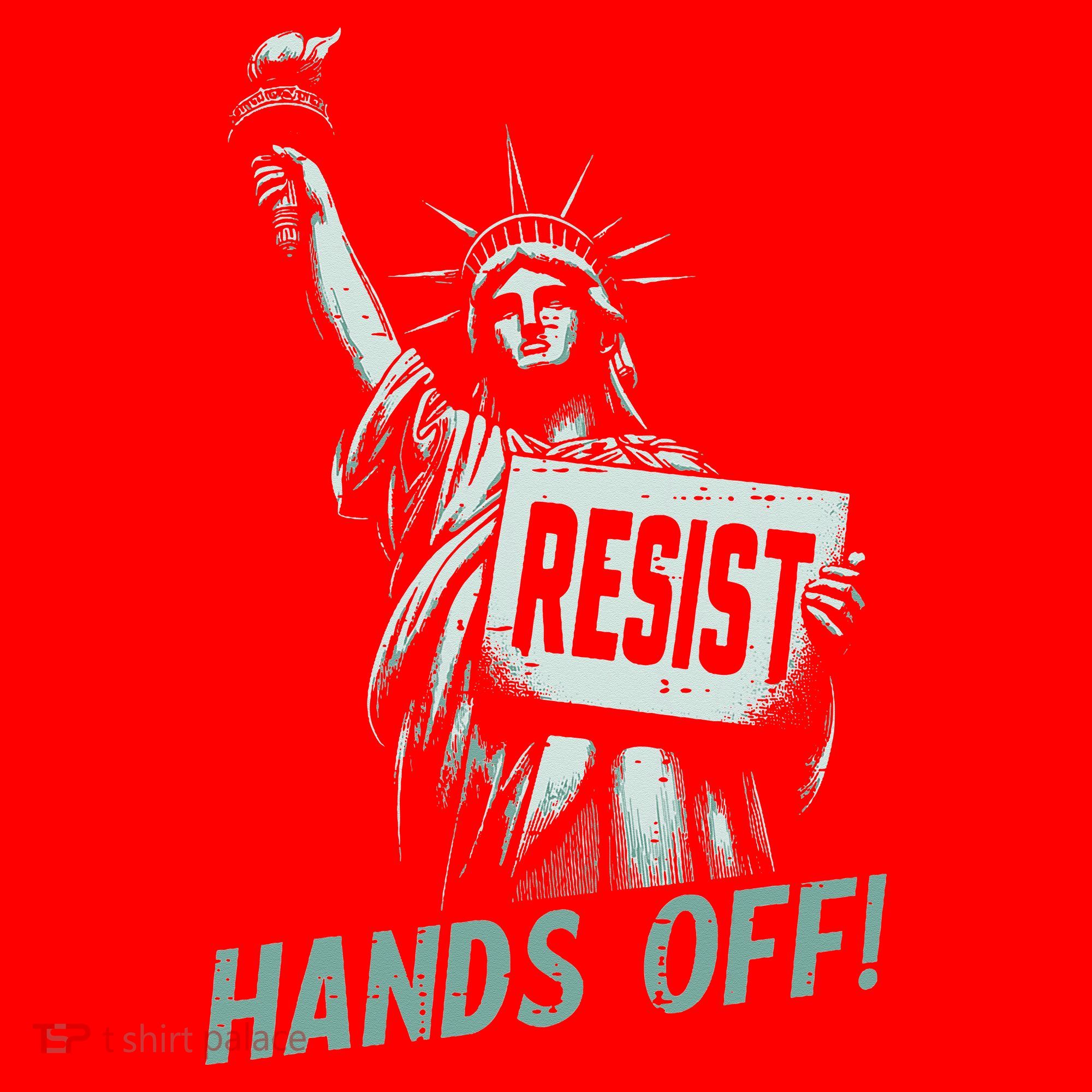 Resist Hands Off Statue Liberty Civil Rights Women Santa Hat
