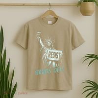 Resist Hands Off Statue Liberty Civil Rights Women T-Shirt thumb 2
