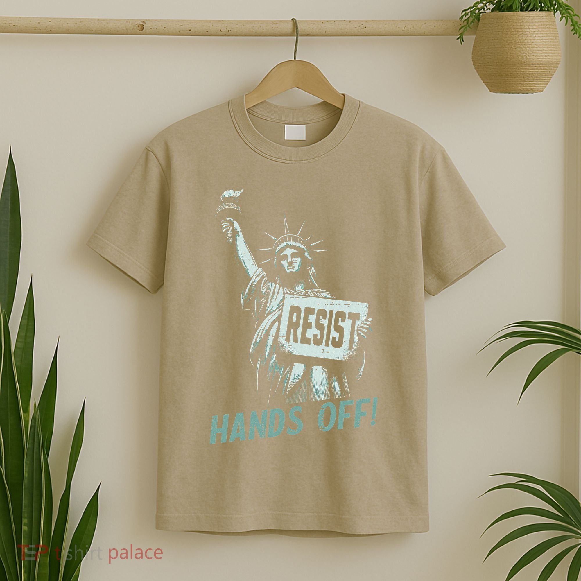 Resist Hands Off Statue Liberty Civil Rights Women T-Shirt