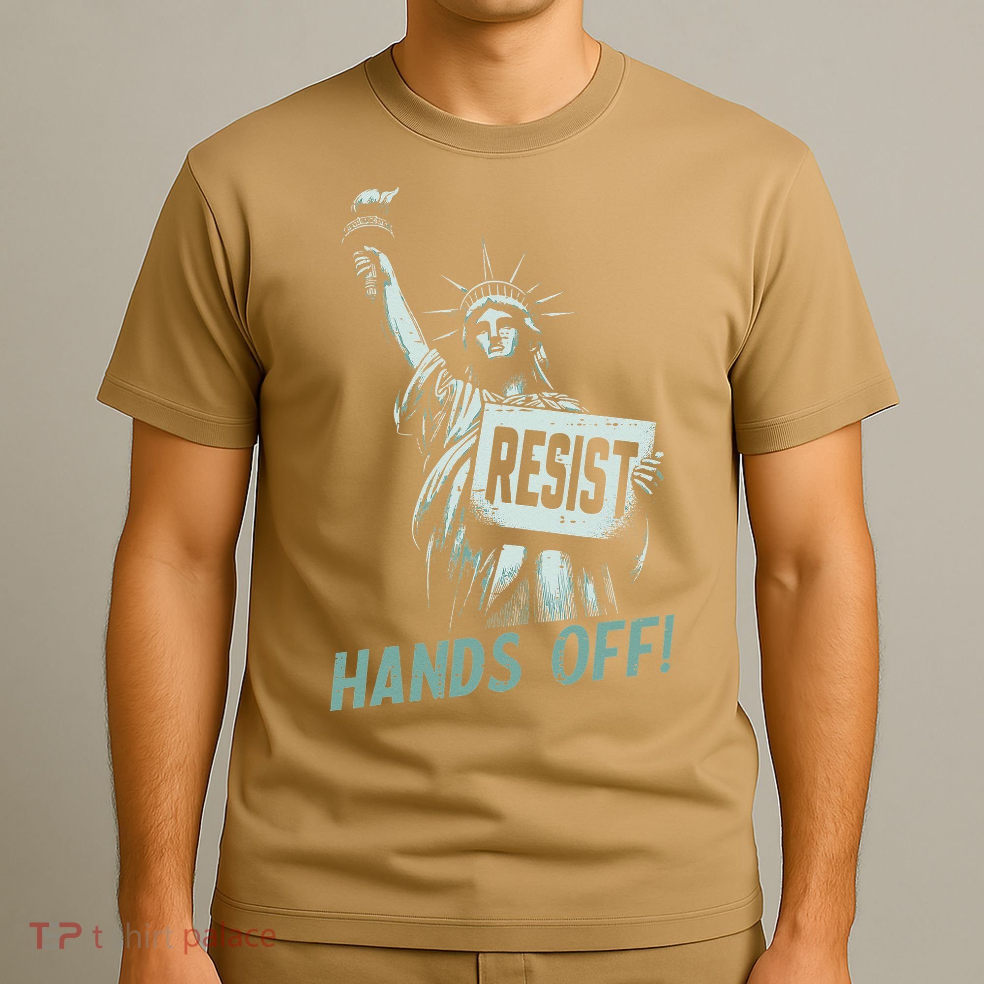 Resist Hands Off Statue Liberty Civil Rights Women T-Shirt