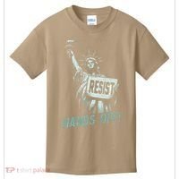 Resist Hands Off Statue Liberty Civil Rights Women Kids T-Shirt thumb 0