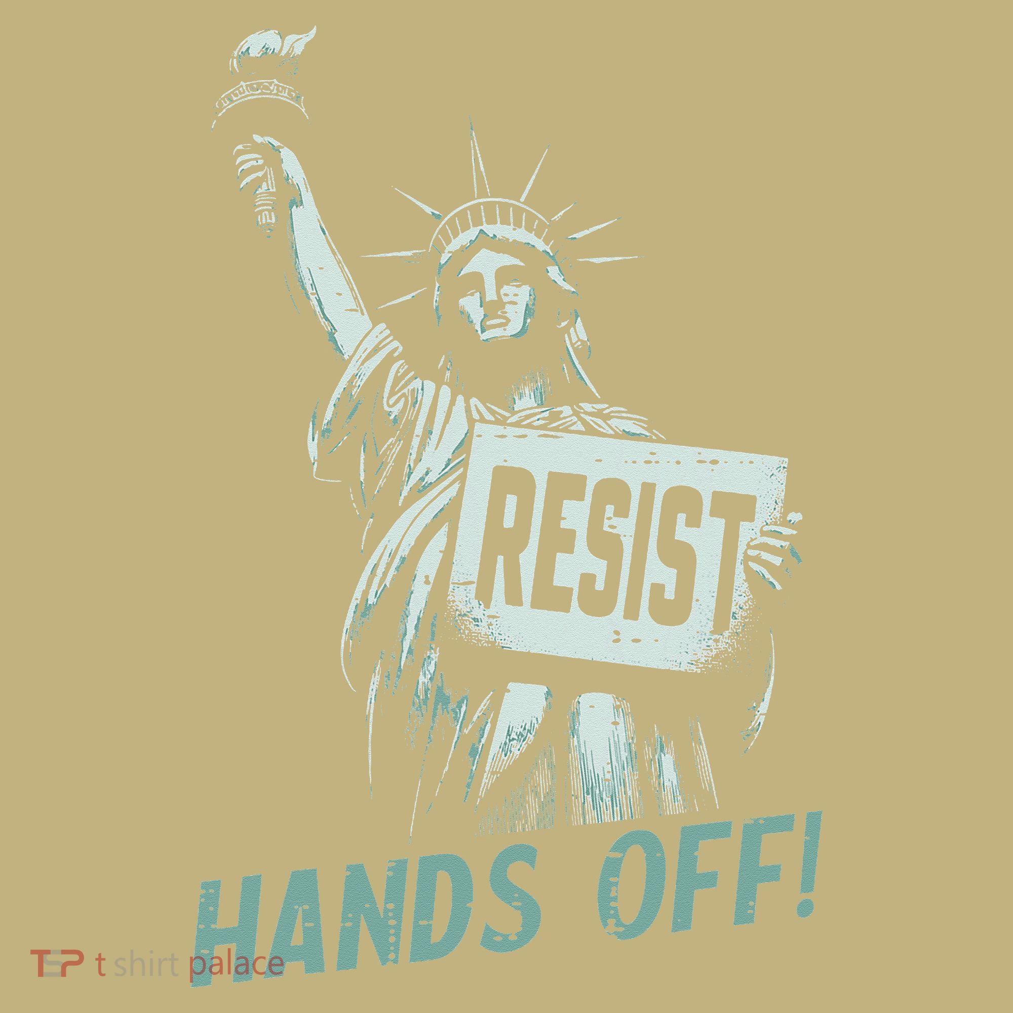 Resist Hands Off Statue Liberty Civil Rights Women Kids T-Shirt