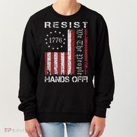 Resist Hands Off Protest Flag Protest Women's Sweatshirt thumb 0