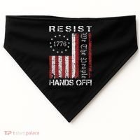 Resist Hands Off Protest Flag Protest USA-Made Doggie Bandana thumb 0