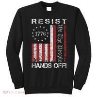 Resist Hands Off Protest Flag Protest Sweatshirt thumb 0