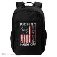 Resist Hands Off Protest Flag Protest Backpack thumb 0