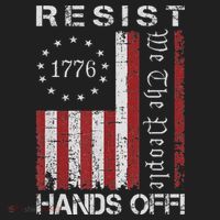 Resist Hands Off Protest Flag Protest Beanie thumb 2
