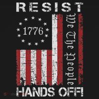 Resist Hands Off Protest Flag Protest Women's Hoodie thumb 2
