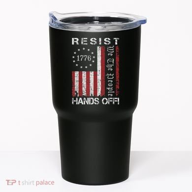 Resist Hands Off Protest Flag Protest Tumbler